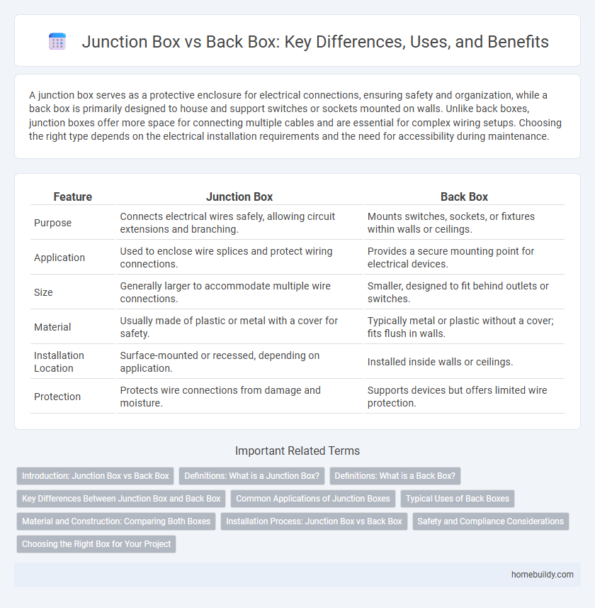 Junction Box vs Back Box: Key Differences, Uses, and Benefits