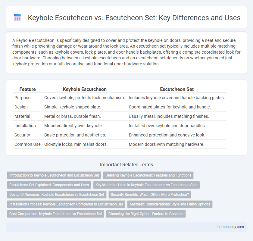 Keyhole Escutcheon vs. Escutcheon Set: Key Differences and Uses