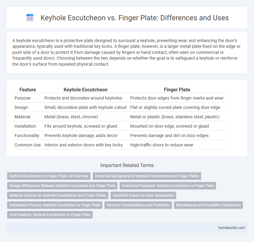 Keyhole Escutcheon vs. Finger Plate: Differences and Uses