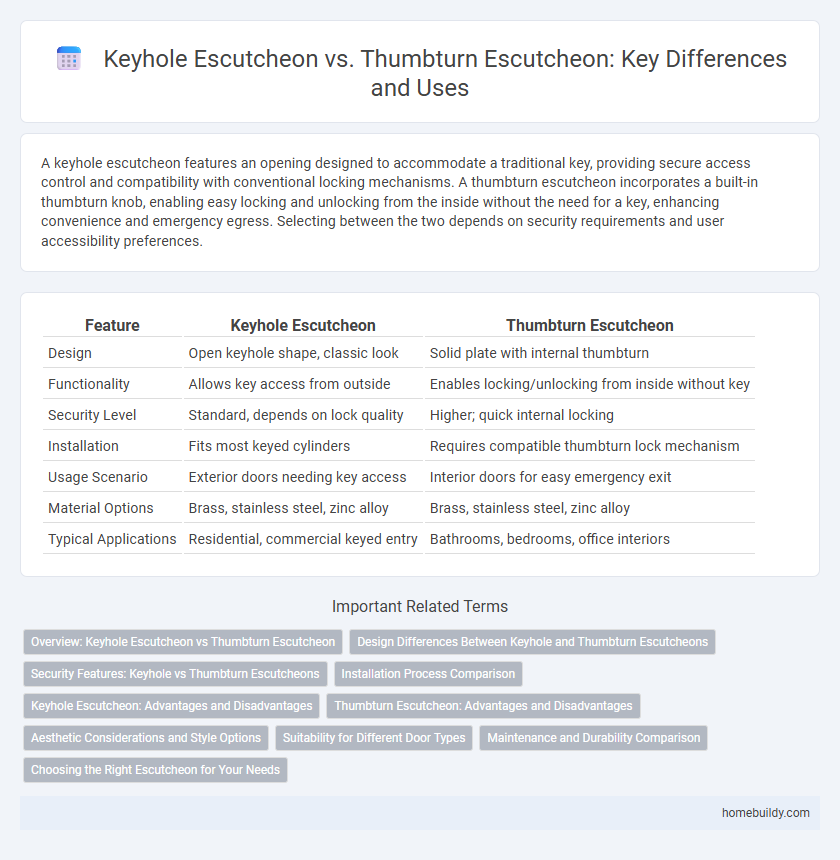 Keyhole Escutcheon vs. Thumbturn Escutcheon: Key Differences and Uses