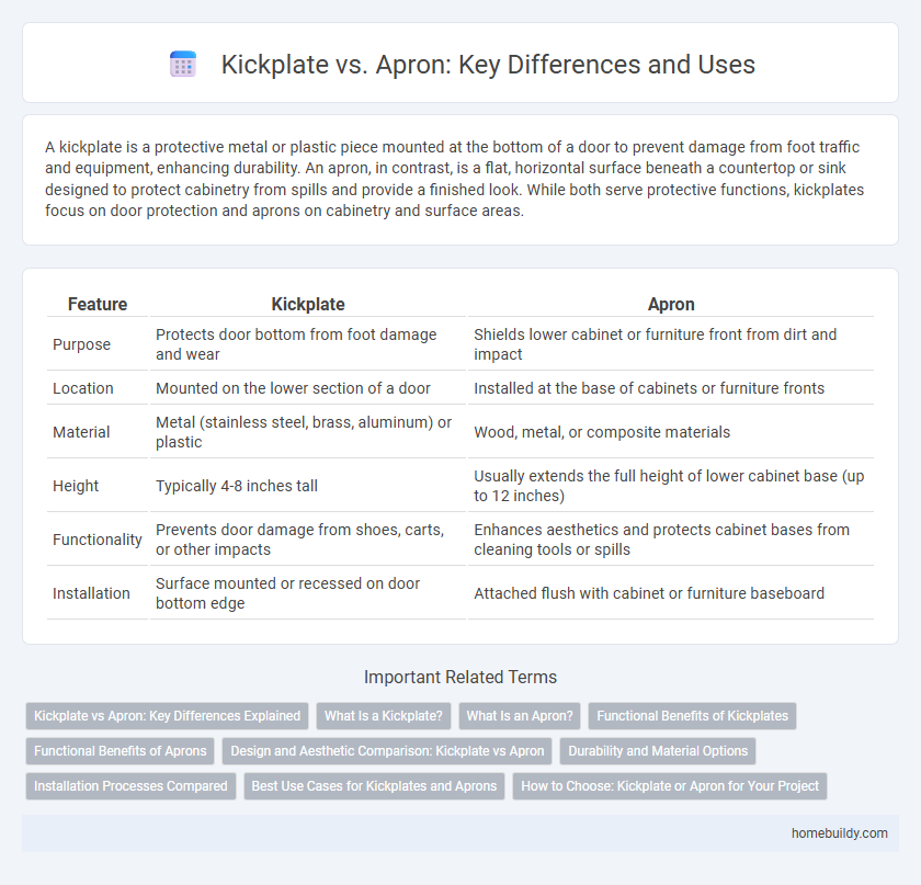 Kickplate vs. Apron: Key Differences and Uses
