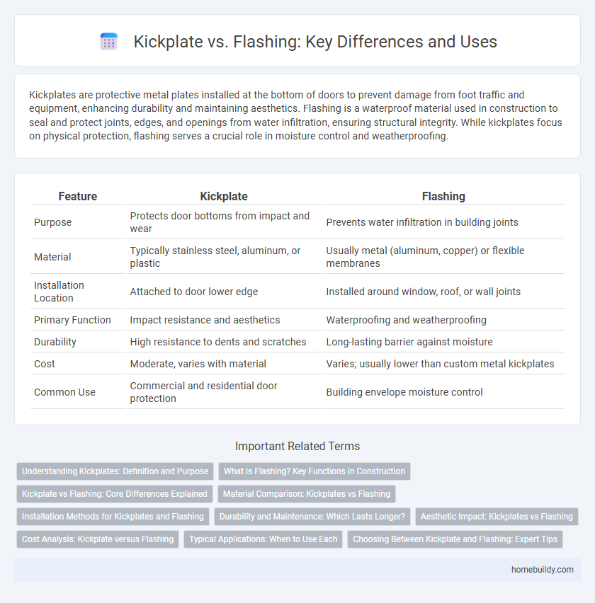 Kickplate vs. Flashing: Key Differences and Uses
