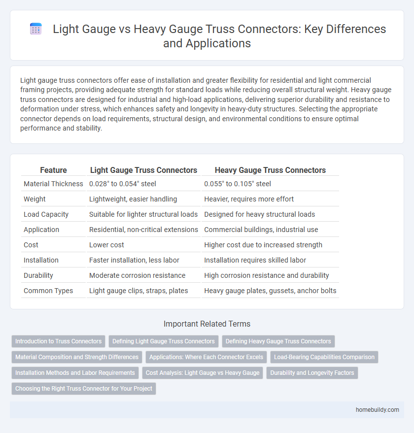 Light Gauge vs Heavy Gauge Truss Connectors: Key Differences and Applications