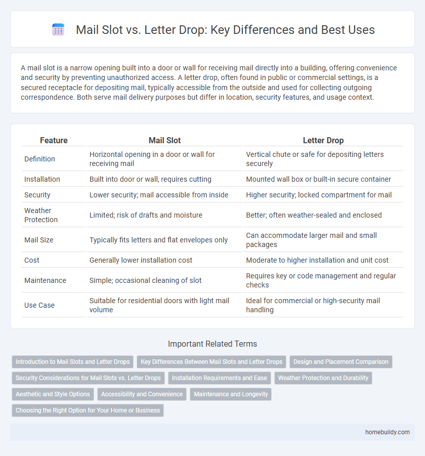 Mail Slot vs. Letter Drop: Key Differences and Best Uses