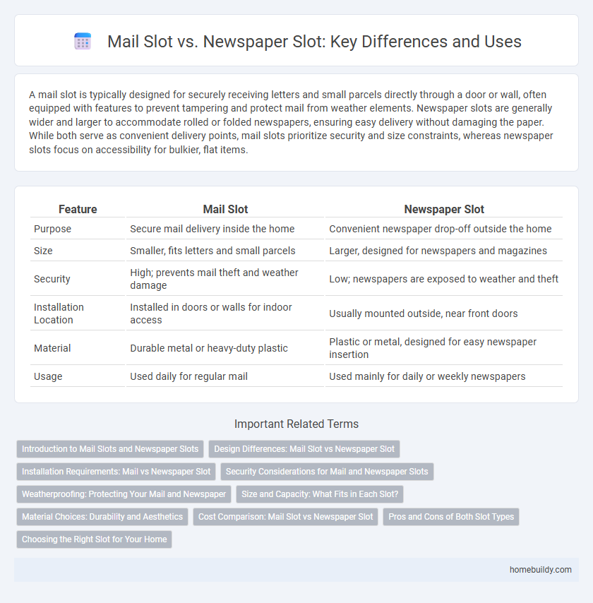 Mail Slot vs. Newspaper Slot: Key Differences and Uses