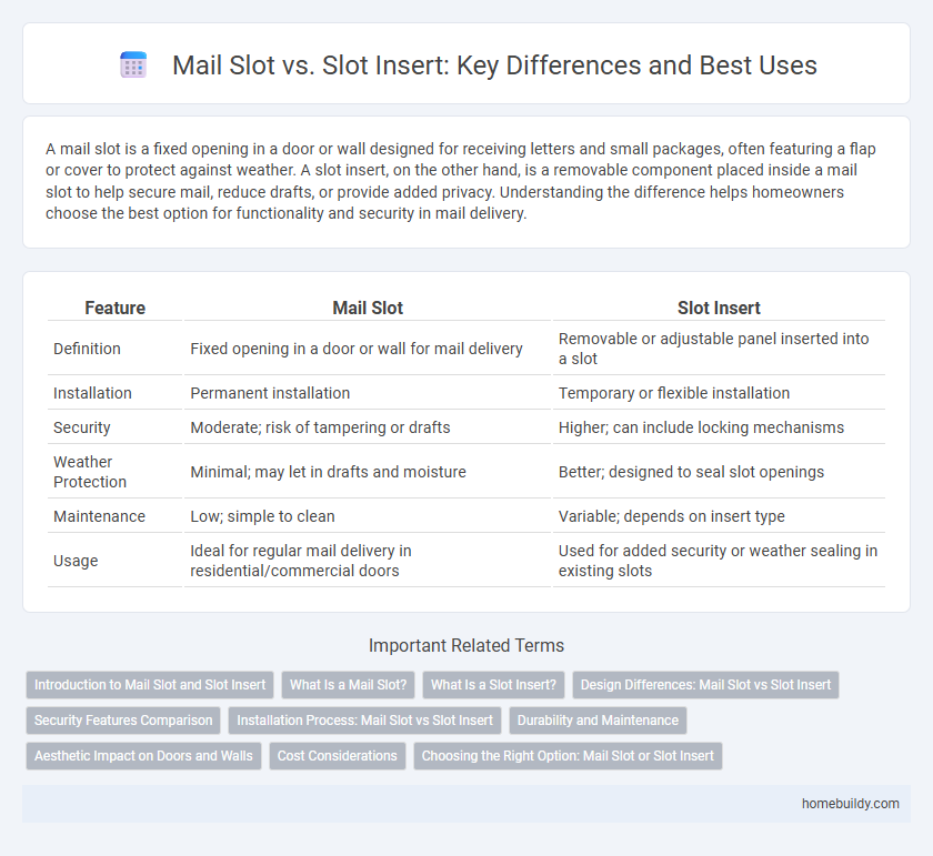 Mail Slot vs. Slot Insert: Key Differences and Best Uses