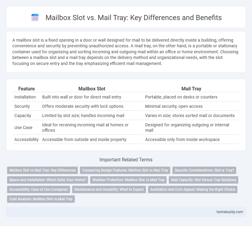 Mailbox Slot vs. Mail Tray: Key Differences and Benefits