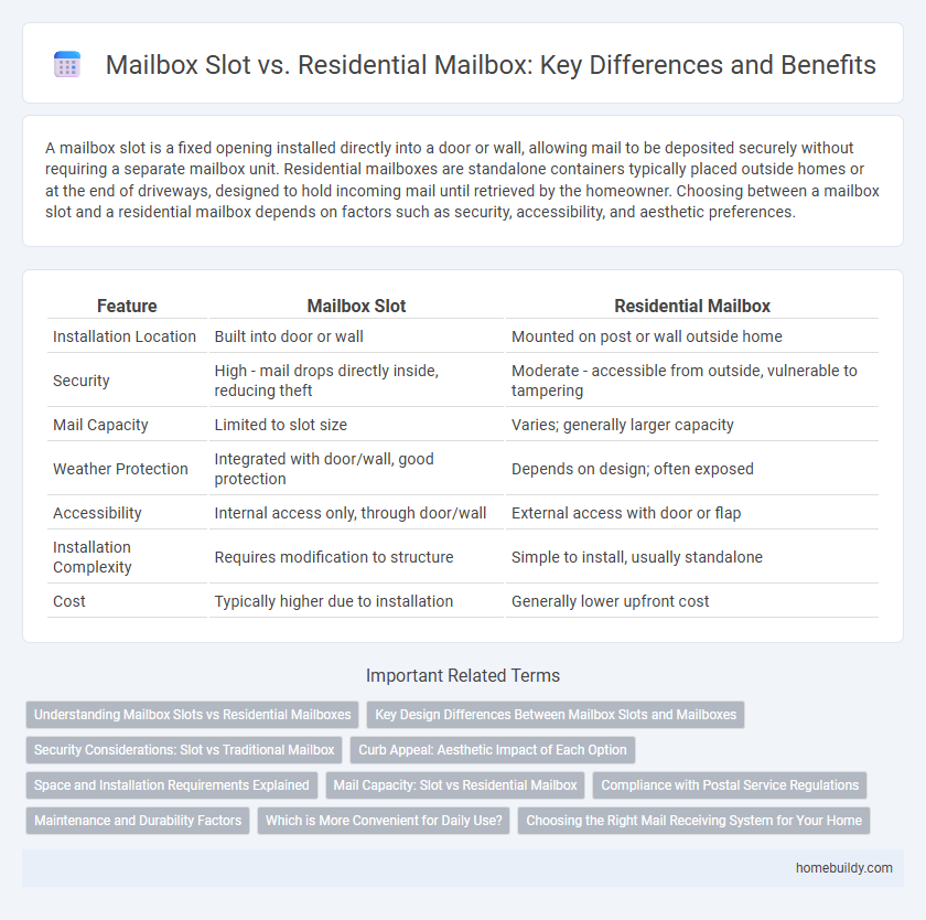 Mailbox Slot vs. Residential Mailbox: Key Differences and Benefits