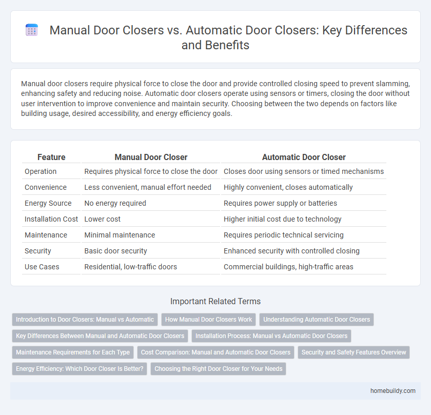Manual Door Closers vs. Automatic Door Closers: Key Differences and Benefits