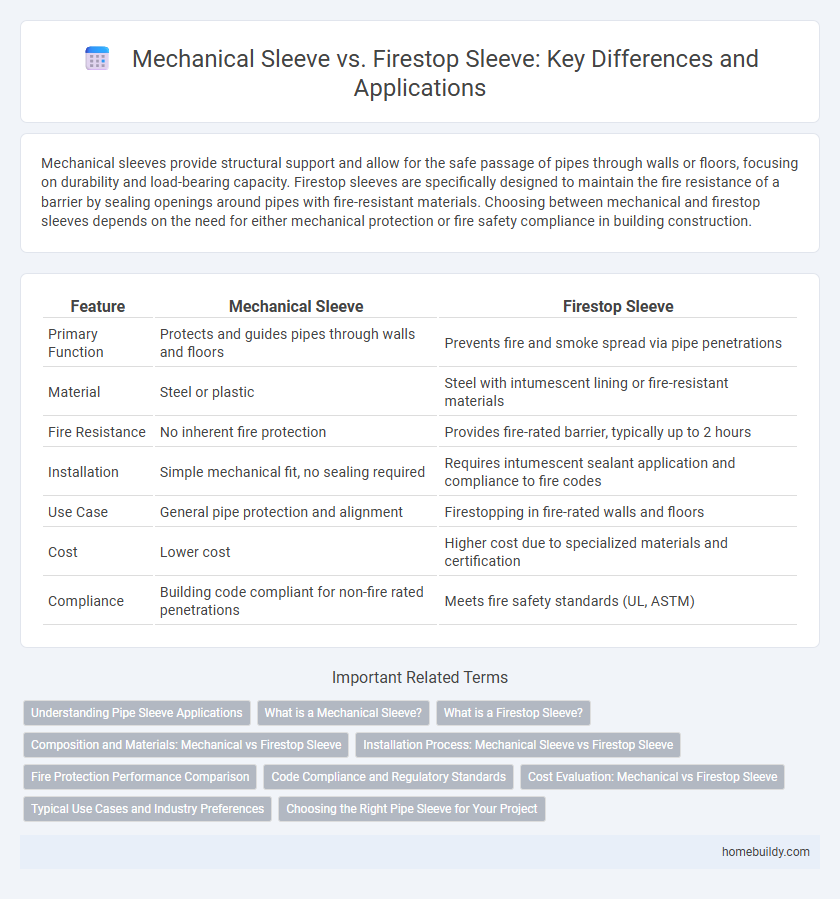 Mechanical Sleeve vs. Firestop Sleeve: Key Differences and Applications