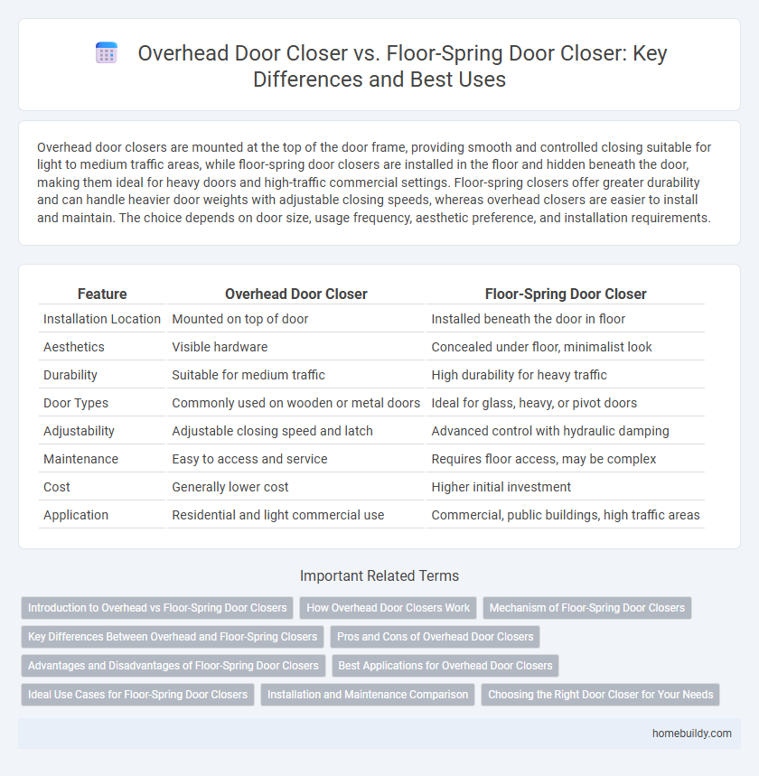 Overhead Door Closer vs. Floor-Spring Door Closer: Key Differences and Best Uses