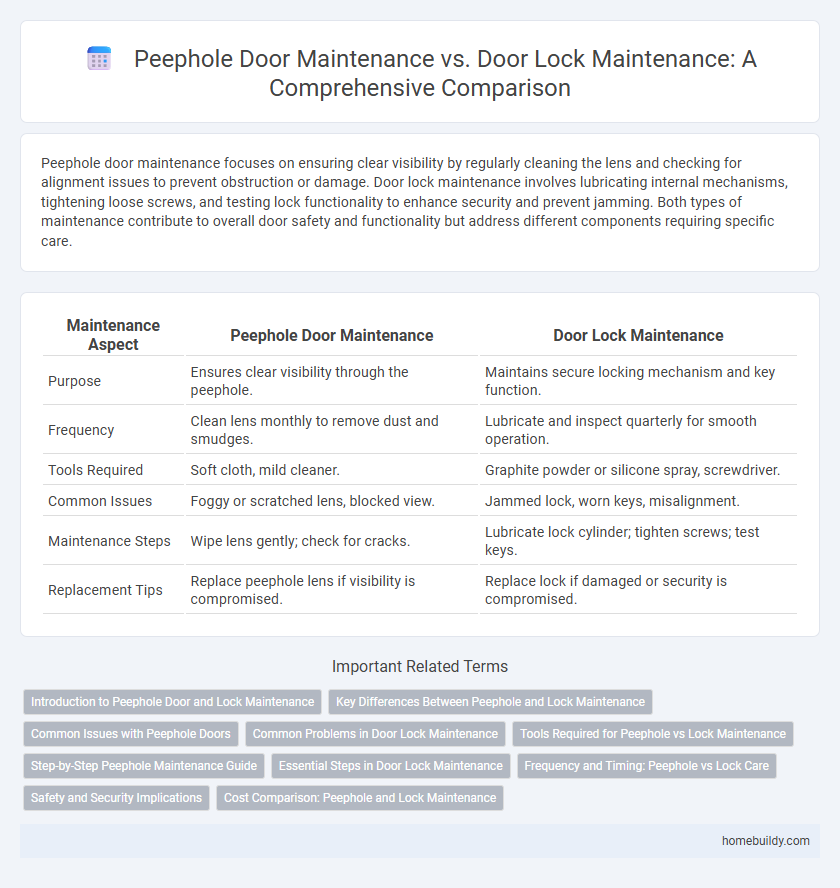 Peephole Door Maintenance vs. Door Lock Maintenance: A Comprehensive Comparison