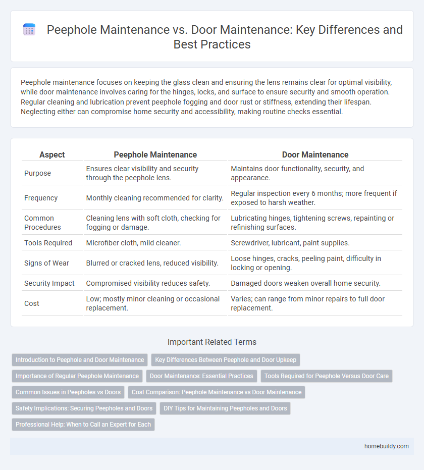 Peephole Maintenance vs. Door Maintenance: Key Differences and Best Practices