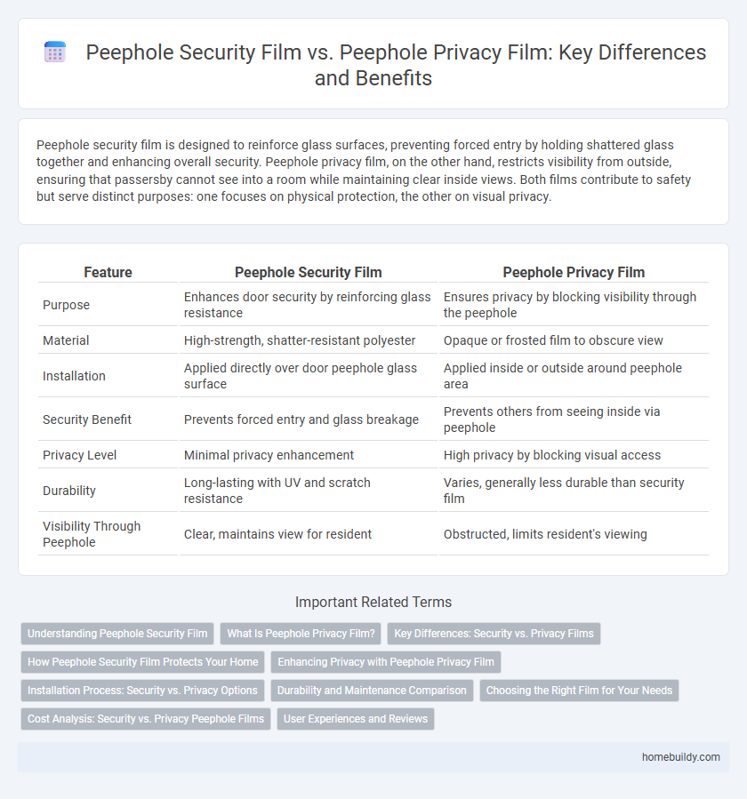 Peephole Security Film vs. Peephole Privacy Film: Key Differences and Benefits