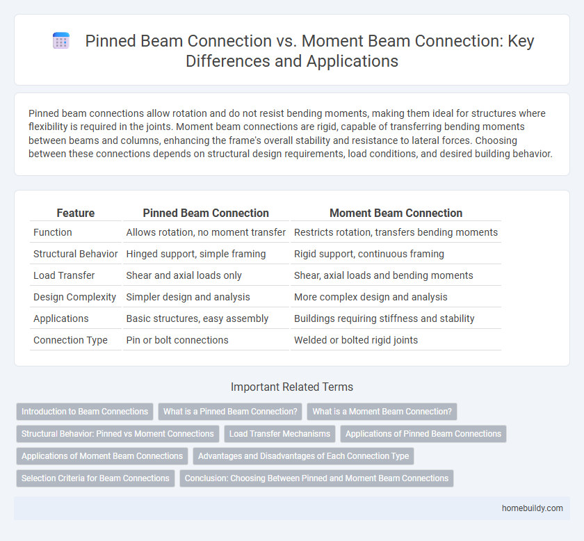 Pinned Beam Connection vs. Moment Beam Connection: Key Differences and Applications