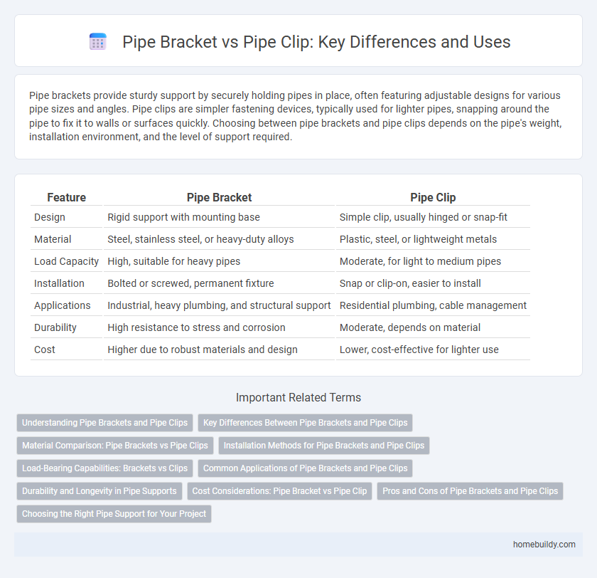 Pipe Bracket vs Pipe Clip: Key Differences and Uses