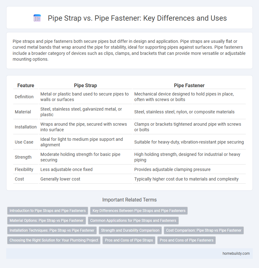 Pipe Strap vs. Pipe Fastener: Key Differences and Uses