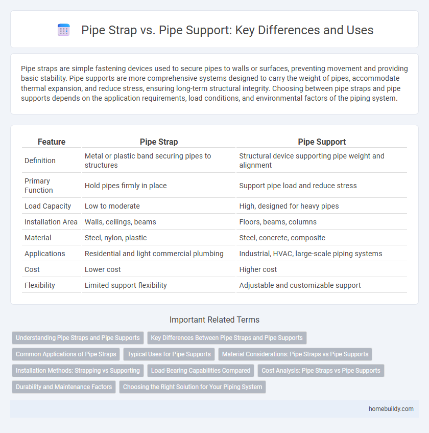 Pipe Strap vs. Pipe Support: Key Differences and Uses
