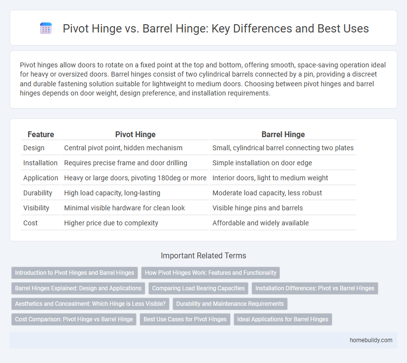 Pivot Hinge vs. Barrel Hinge: Key Differences and Best Uses