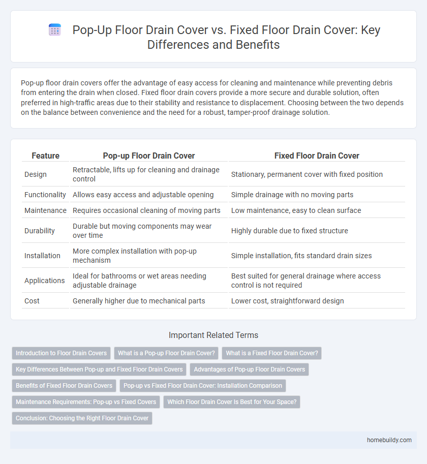 Pop-Up Floor Drain Cover vs. Fixed Floor Drain Cover: Key Differences and Benefits