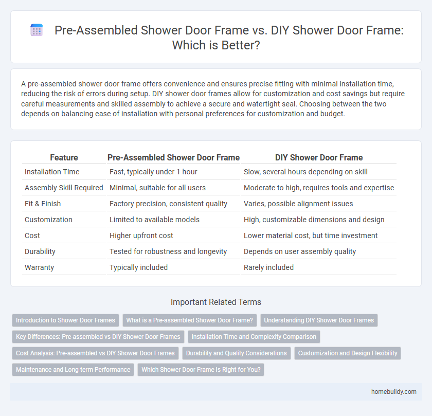 Pre-Assembled Shower Door Frame vs. DIY Shower Door Frame: Which is Better?
