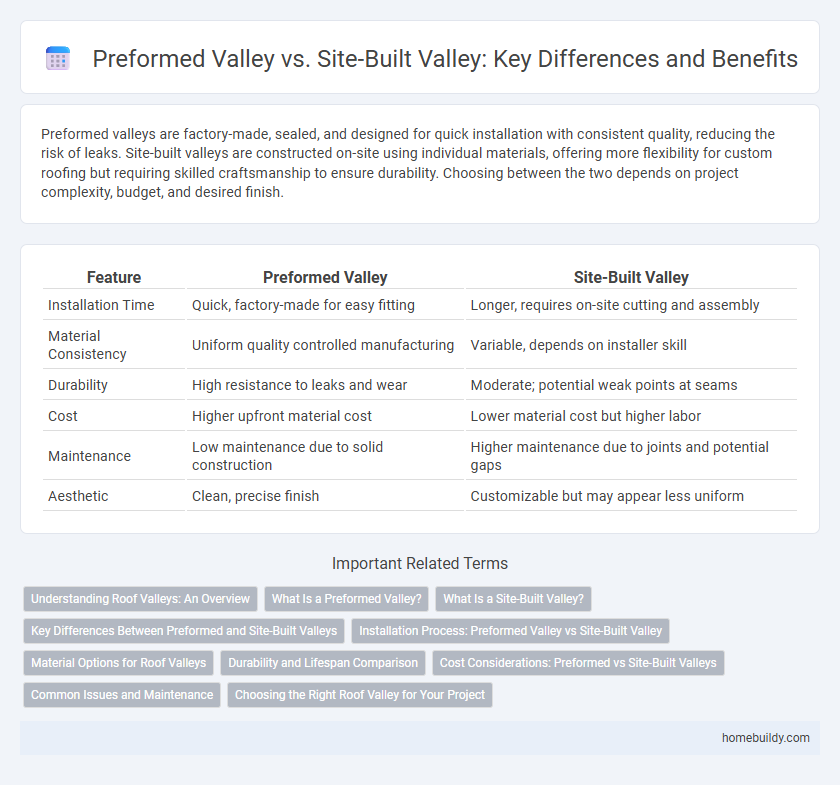 Preformed Valley vs. Site-Built Valley: Key Differences and Benefits