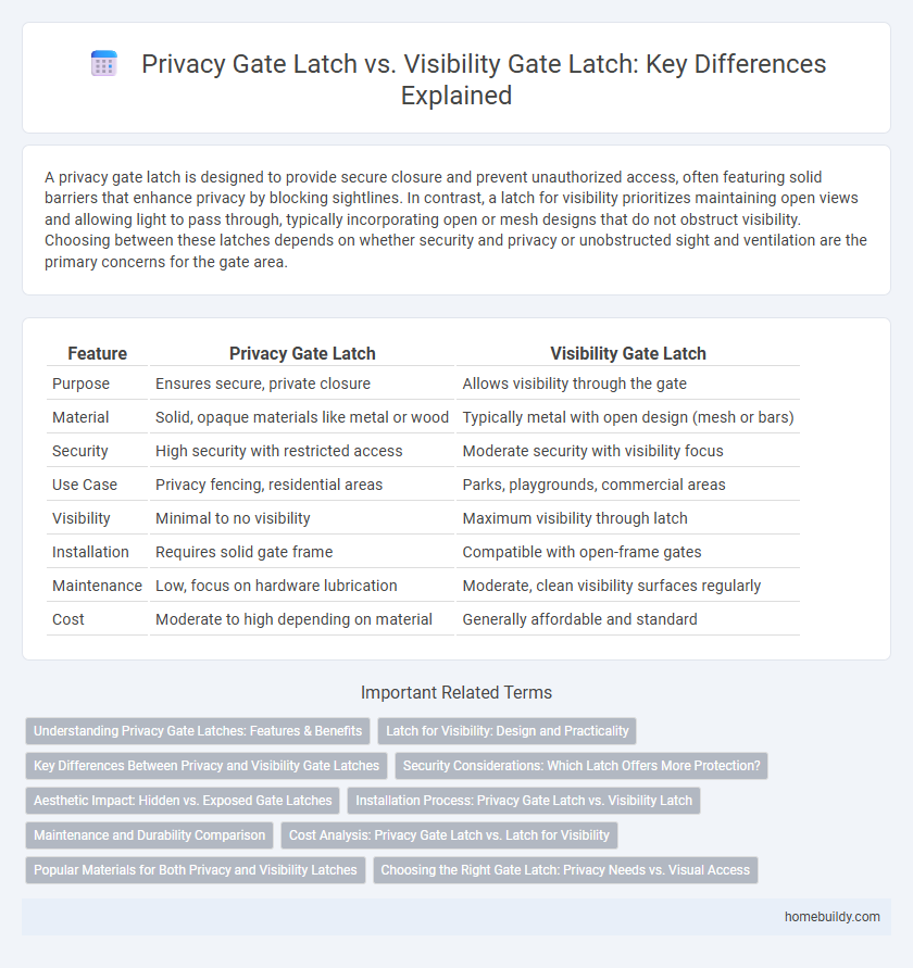 Privacy Gate Latch vs. Visibility Gate Latch: Key Differences Explained