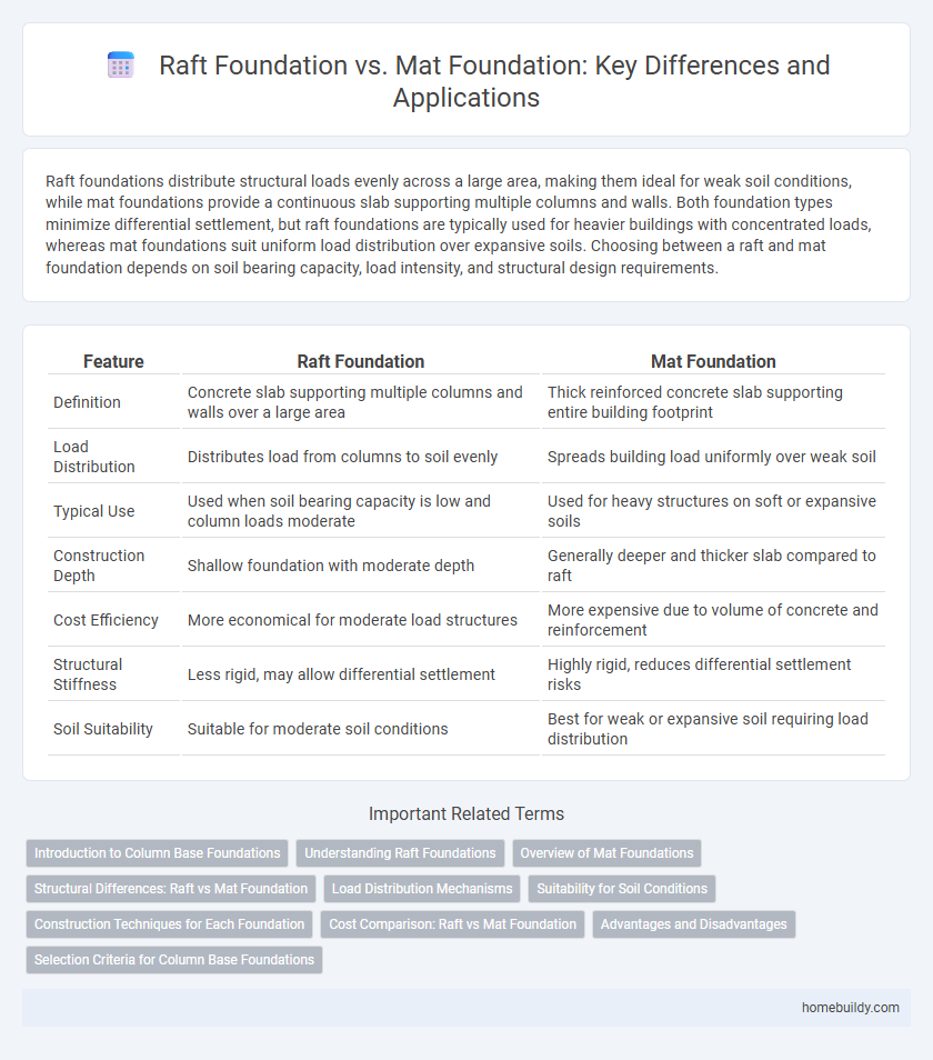 Raft Foundation vs. Mat Foundation: Key Differences and Applications