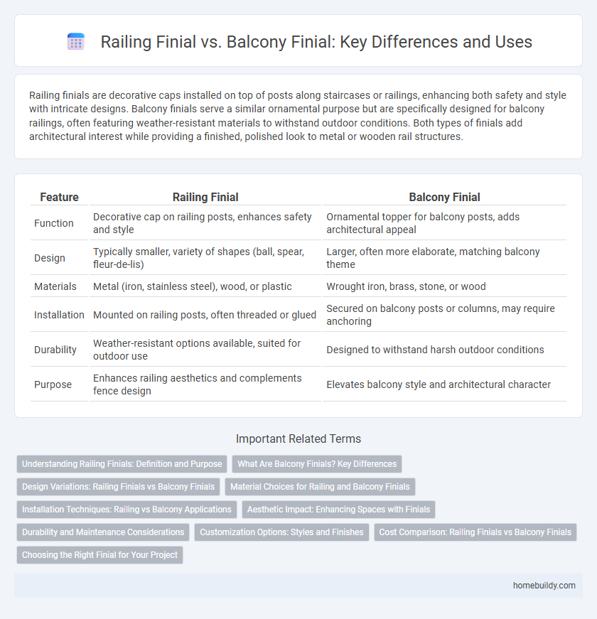 Railing Finial vs. Balcony Finial: Key Differences and Uses