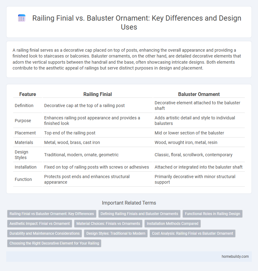 Railing Finial vs. Baluster Ornament: Key Differences and Design Uses