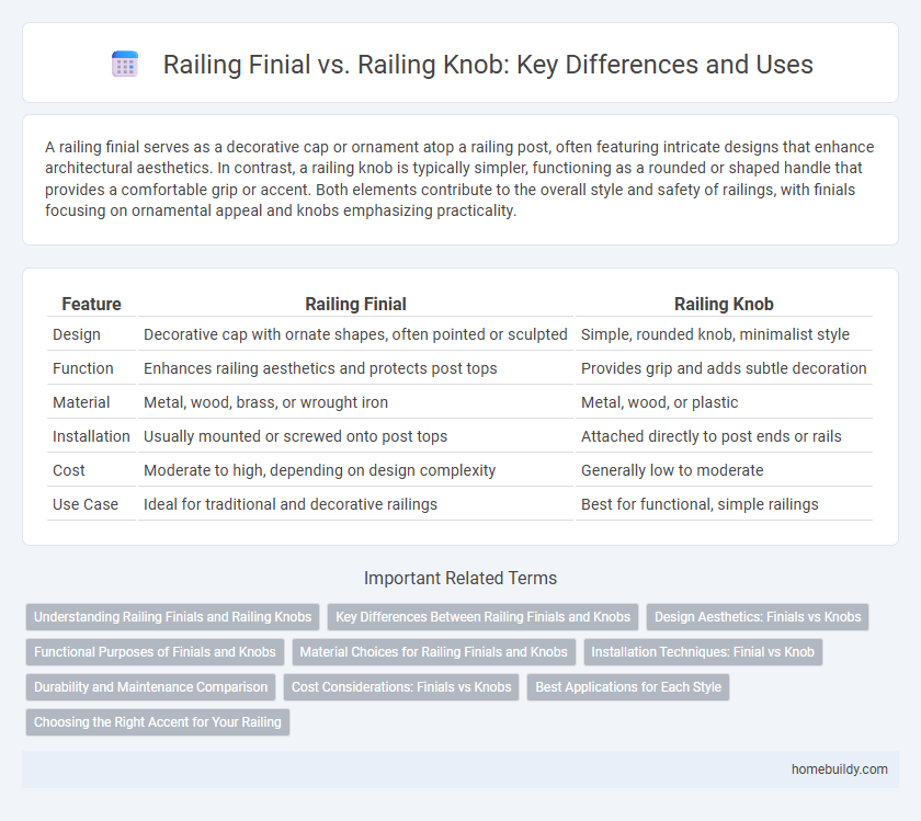 Railing Finial vs. Railing Knob: Key Differences and Uses