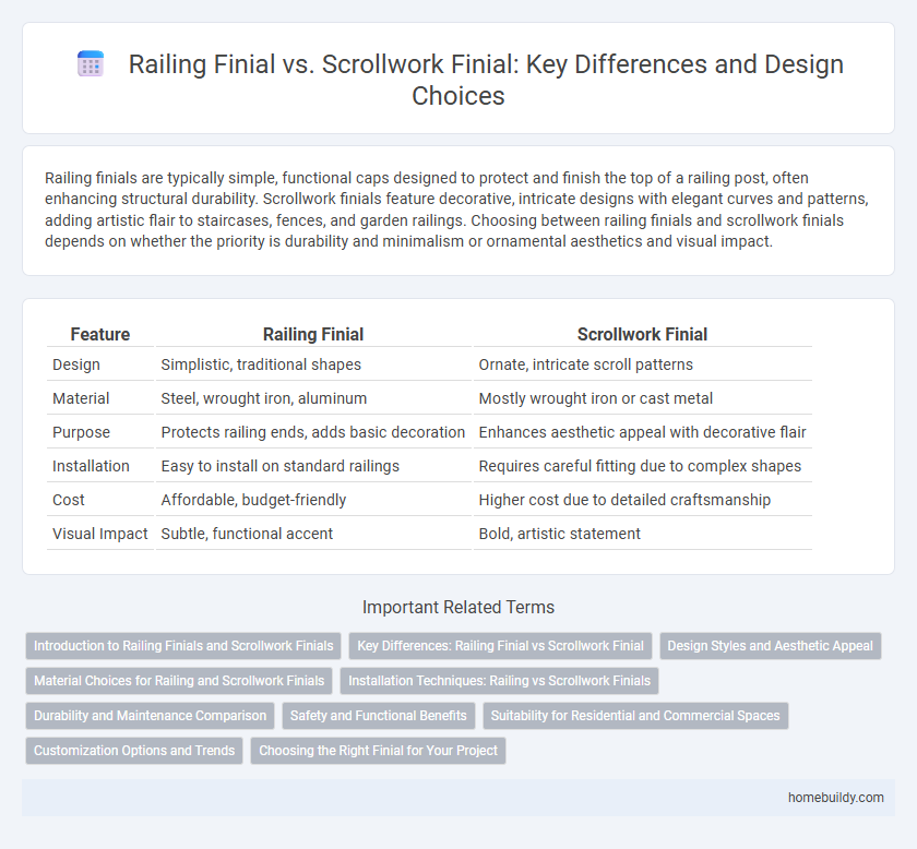 Railing Finial vs. Scrollwork Finial: Key Differences and Design Choices