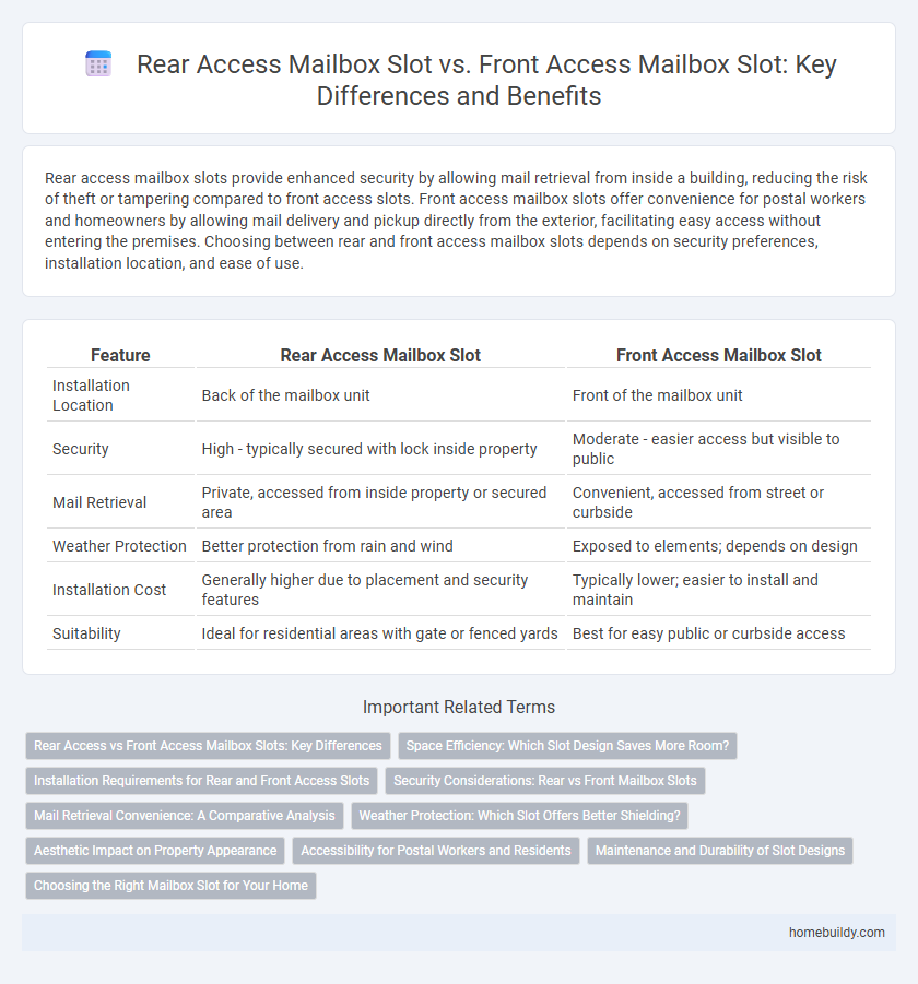 Rear Access Mailbox Slot vs. Front Access Mailbox Slot: Key Differences and Benefits