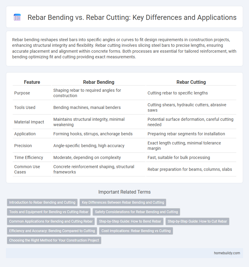 Rebar Bending vs. Rebar Cutting: Key Differences and Applications