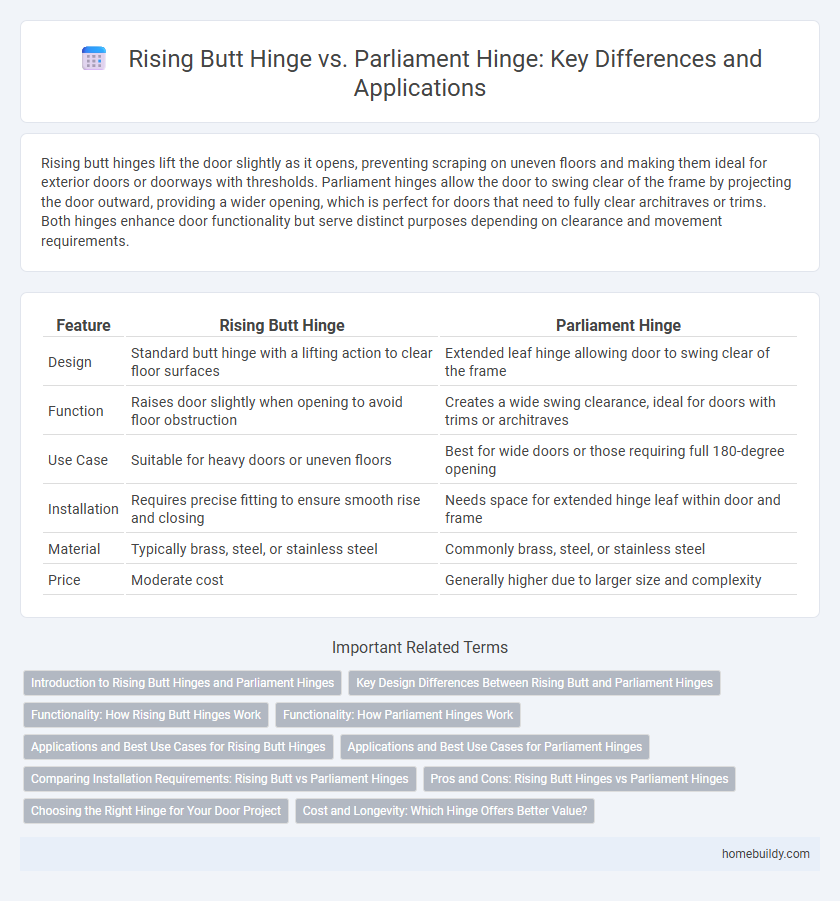 Rising Butt Hinge vs. Parliament Hinge: Key Differences and Applications