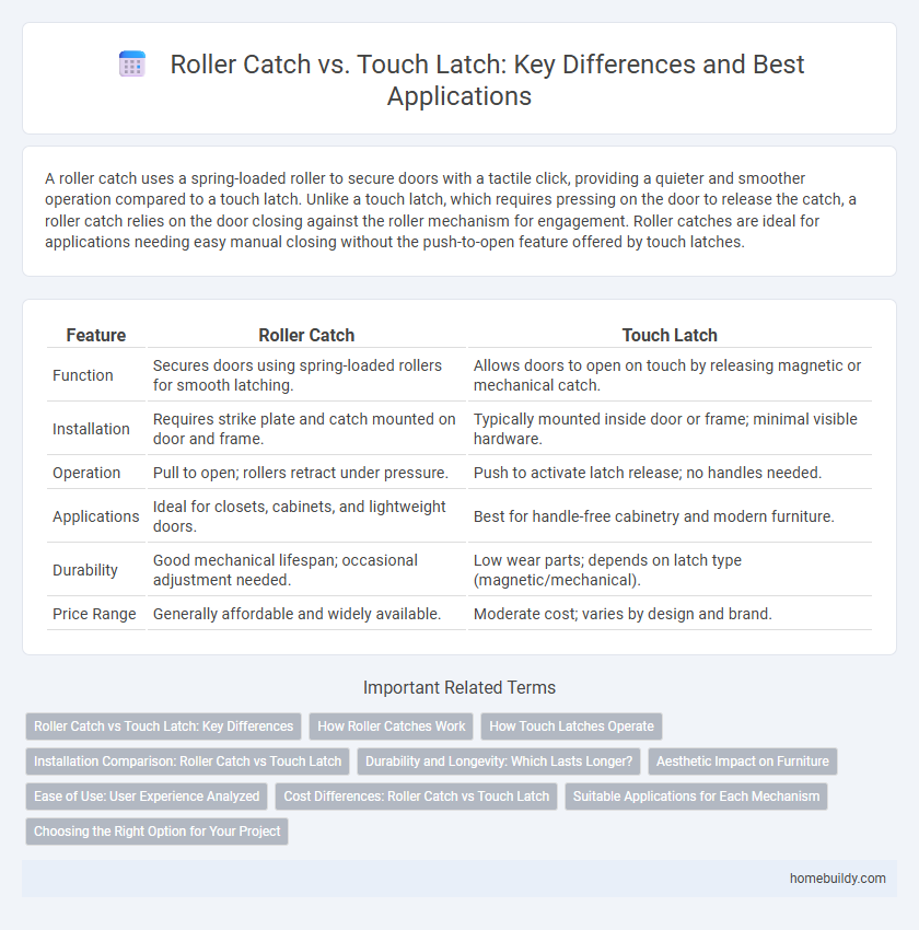 Roller Catch vs. Touch Latch: Key Differences and Best Applications