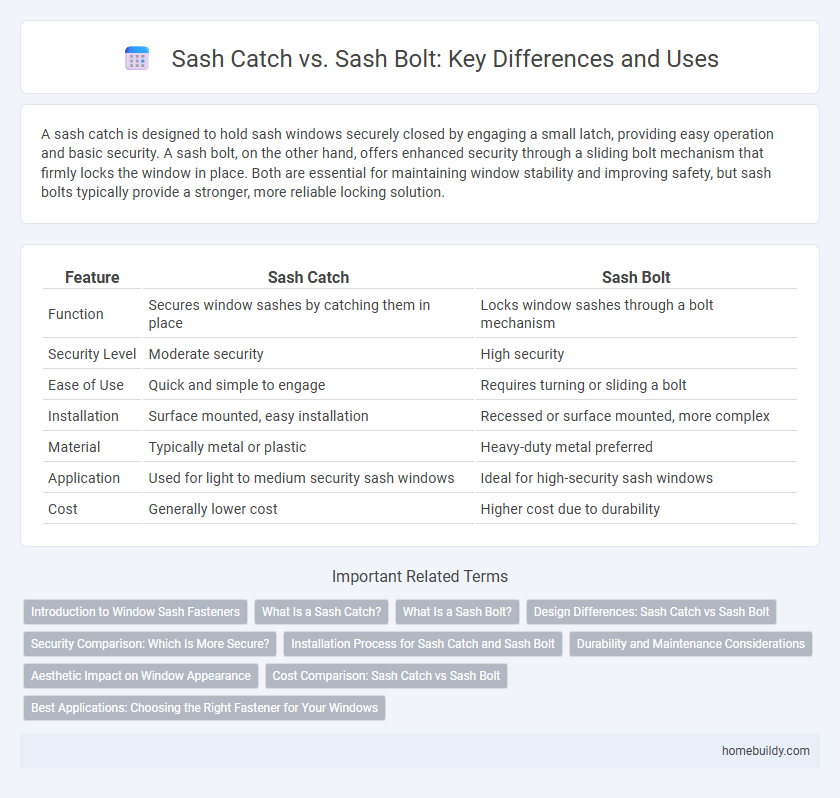 Sash Catch vs. Sash Bolt: Key Differences and Uses