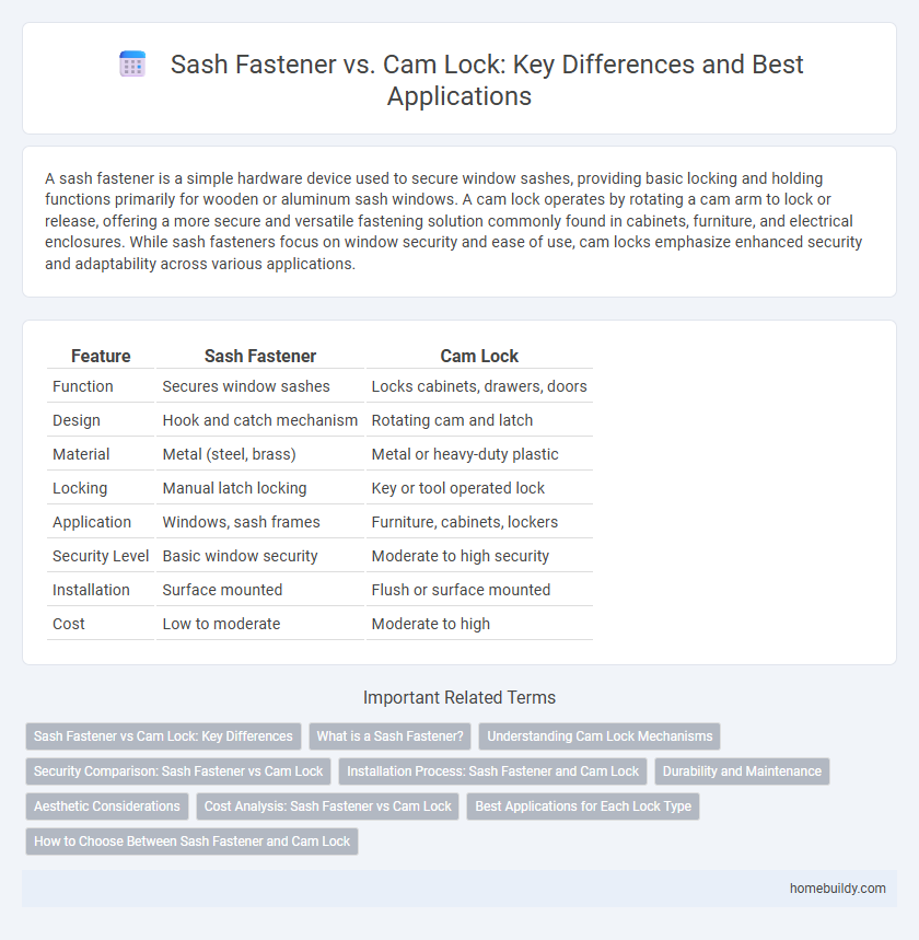 Sash Fastener vs. Cam Lock: Key Differences and Best Applications