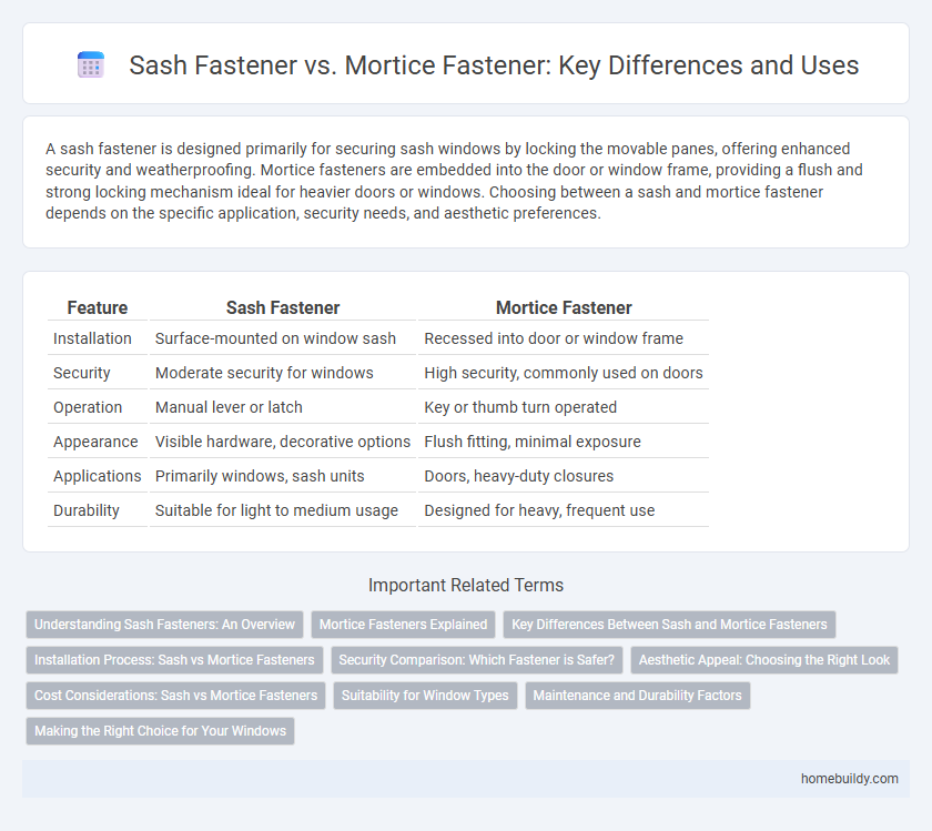 Sash Fastener vs. Mortice Fastener: Key Differences and Uses