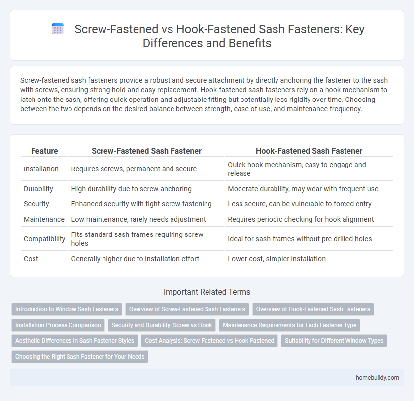 Screw-Fastened vs Hook-Fastened Sash Fasteners: Key Differences and Benefits