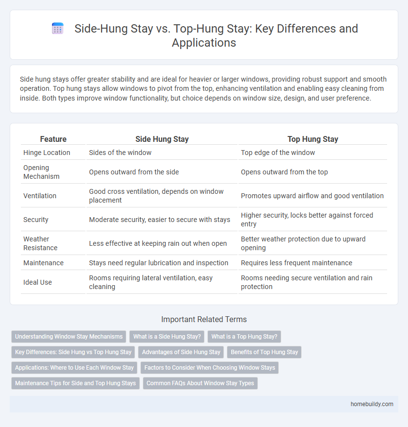 Side-Hung Stay vs. Top-Hung Stay: Key Differences and Applications