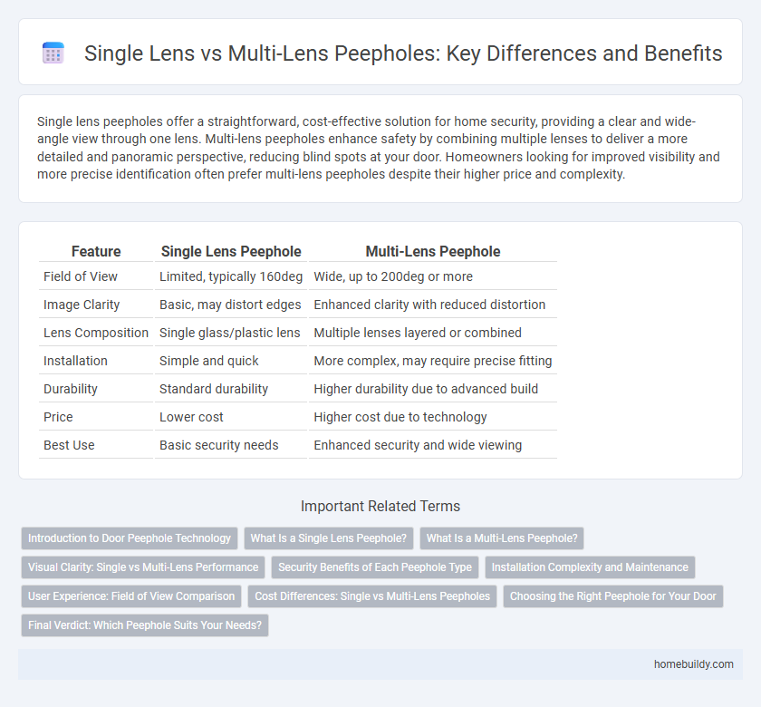 Single Lens vs Multi-Lens Peepholes: Key Differences and Benefits