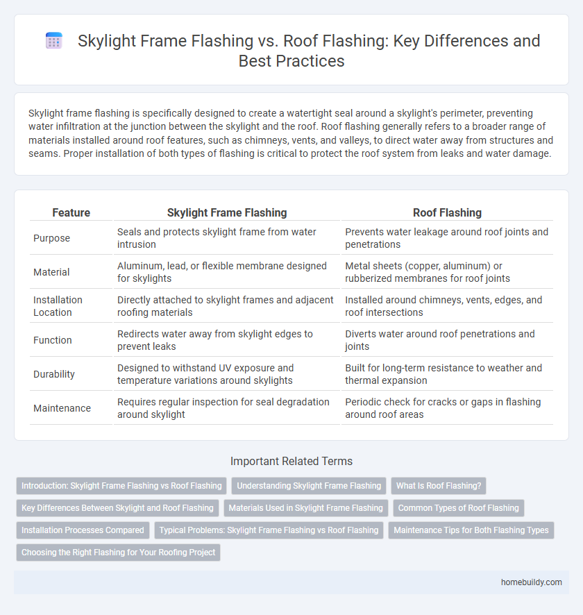 Skylight Frame Flashing vs. Roof Flashing: Key Differences and Best Practices