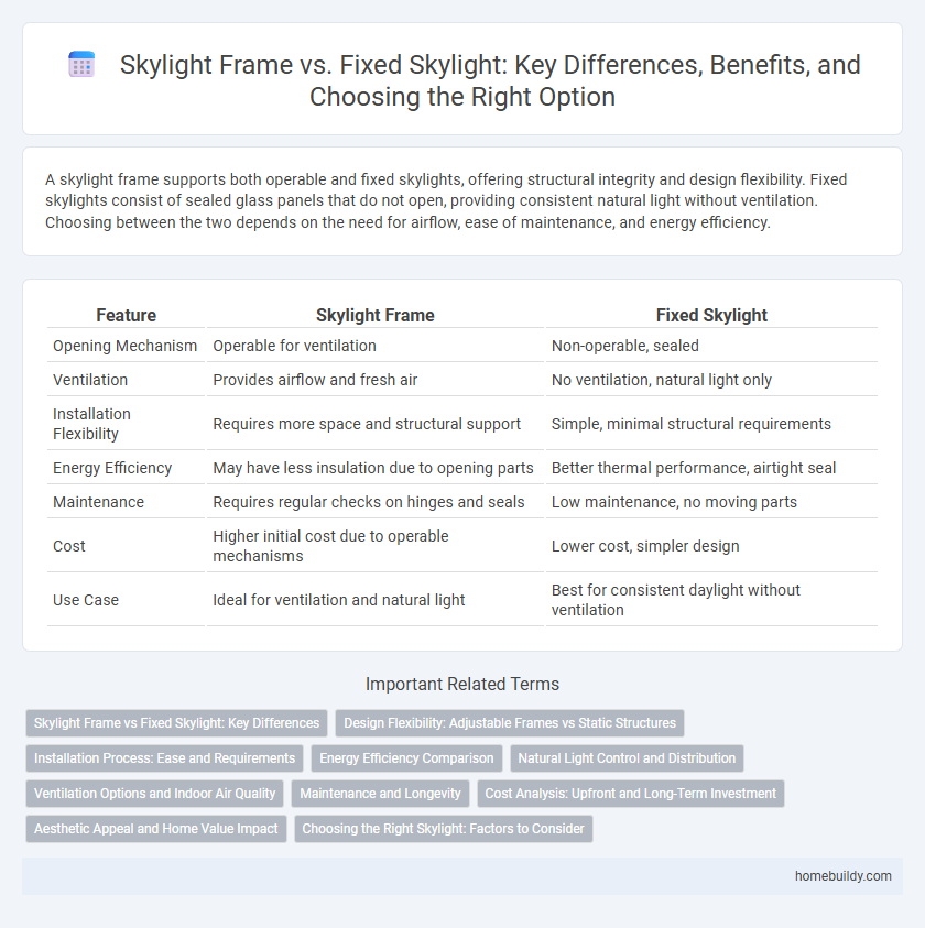 Skylight Frame vs. Fixed Skylight: Key Differences, Benefits, and Choosing the Right Option