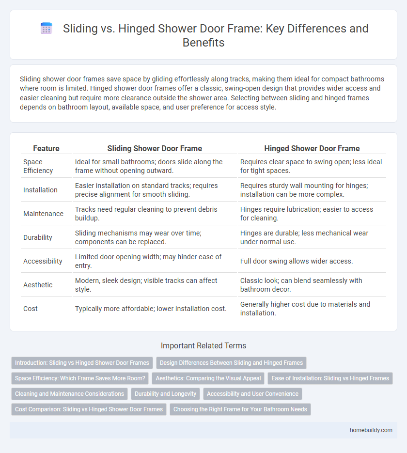 Sliding vs. Hinged Shower Door Frame: Key Differences and Benefits