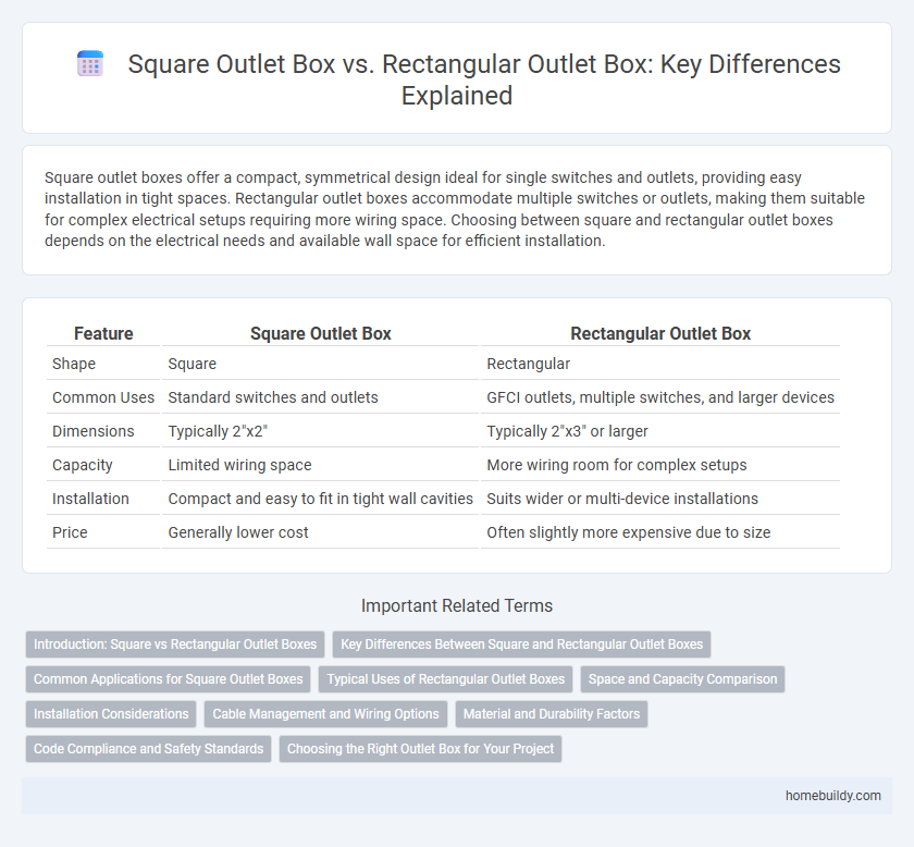 Square Outlet Box vs. Rectangular Outlet Box: Key Differences Explained