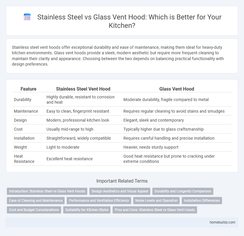 Stainless Steel vs Glass Vent Hood: Which is Better for Your Kitchen?