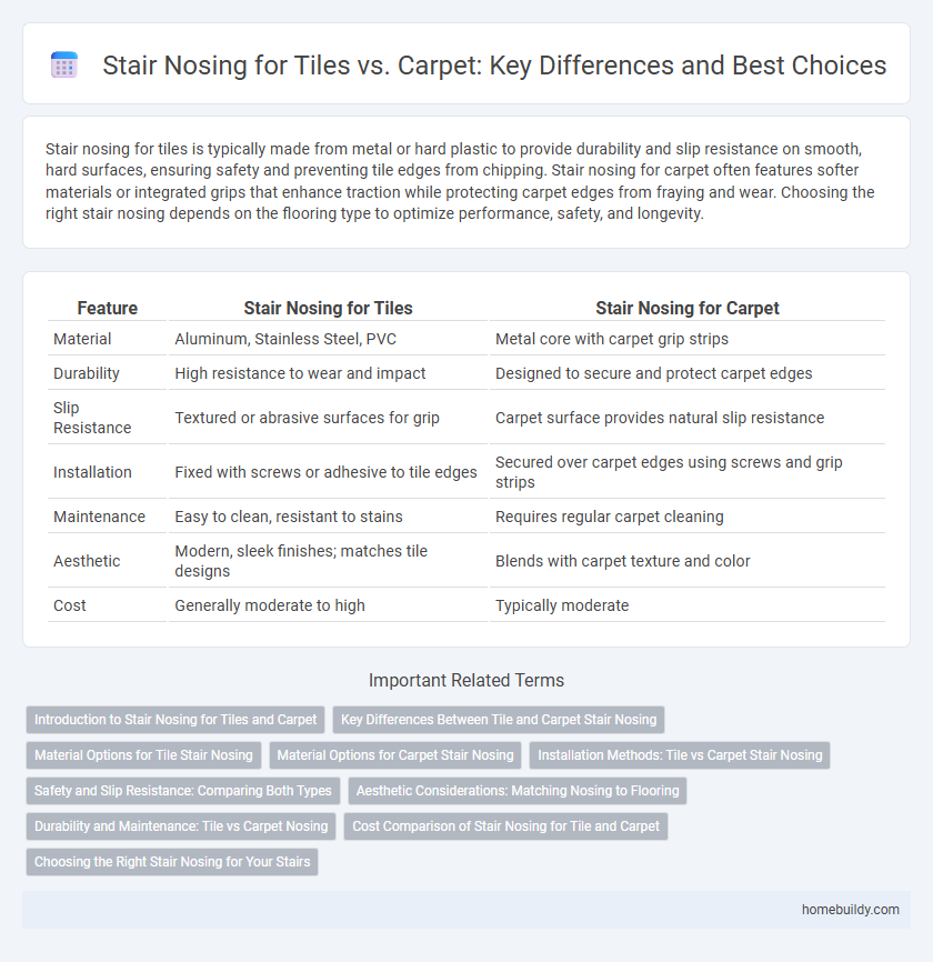 Stair Nosing for Tiles vs. Carpet: Key Differences and Best Choices