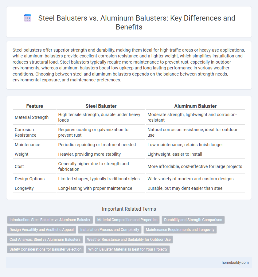 Steel Balusters vs. Aluminum Balusters: Key Differences and Benefits