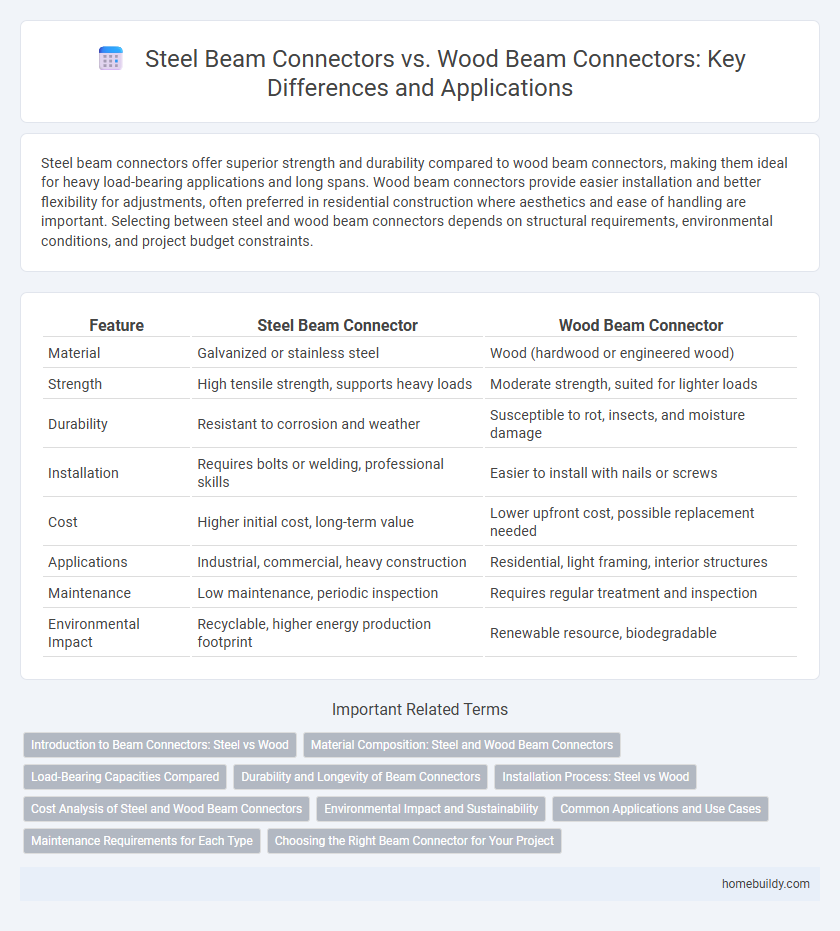 Steel Beam Connectors vs. Wood Beam Connectors: Key Differences and Applications